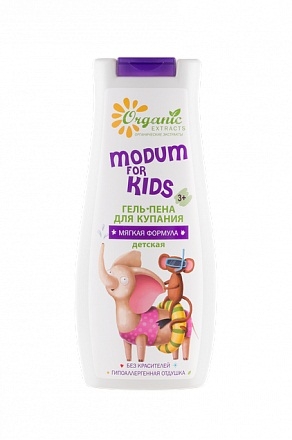 Фото №1 Гель-пена для купания MODUM FOR KIDS мягкая формула детская